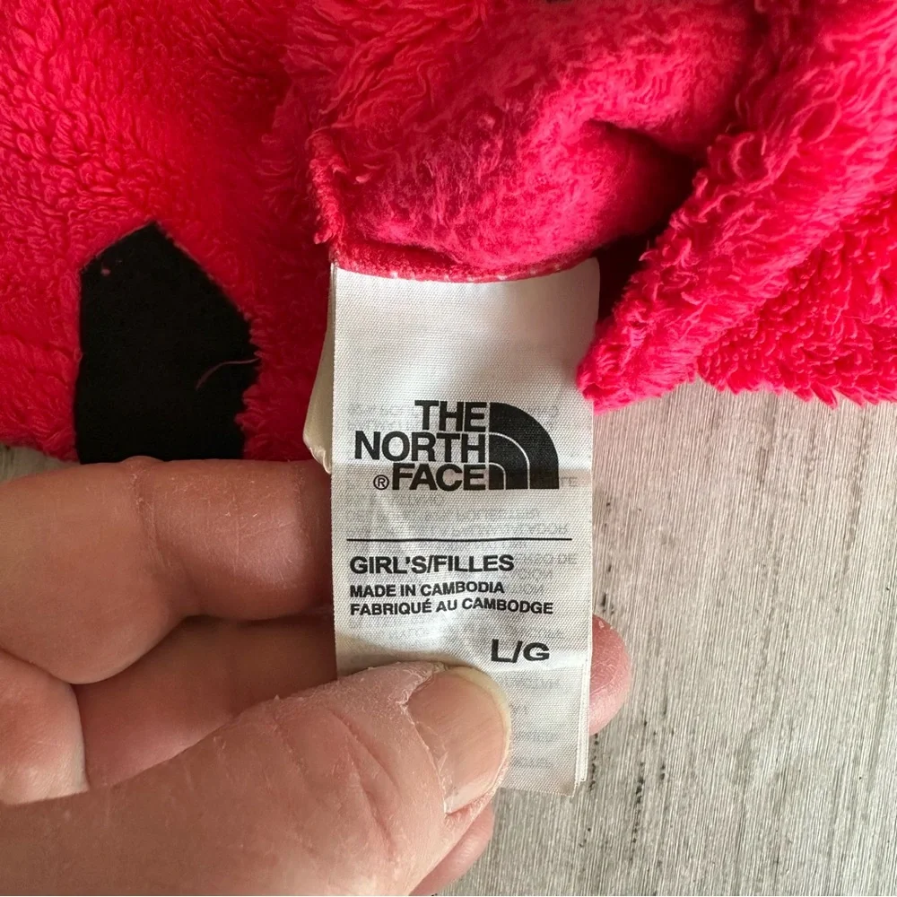 PREOWNED THE NORTH FACE GIRLS PINK GLOVES SIZE LARGE L KIDS